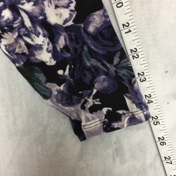 Simply Vera Vera Wang Purple Floral V-Neck Top Plus Sz 3X Long Sleeve Tee Rayon - Picture 13 of 13
